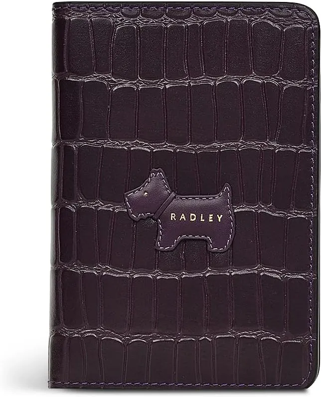 RADLEY London Eltham Mews Faux Crocodile- Boxed Passport Cover & Luggage Tag, Imperial