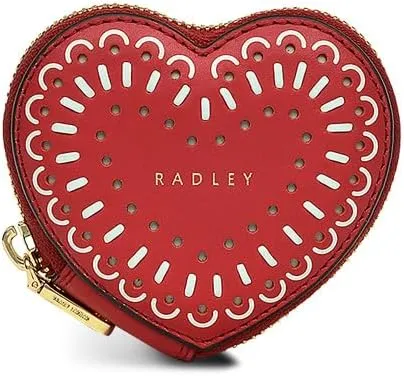 RADLEY London Valentines Women's Small Leather Zip Around Coin Purse, Crimson