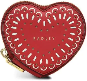 RADLEY London Valentines Women's Small Leather Zip Around Coin Purse, Crimson