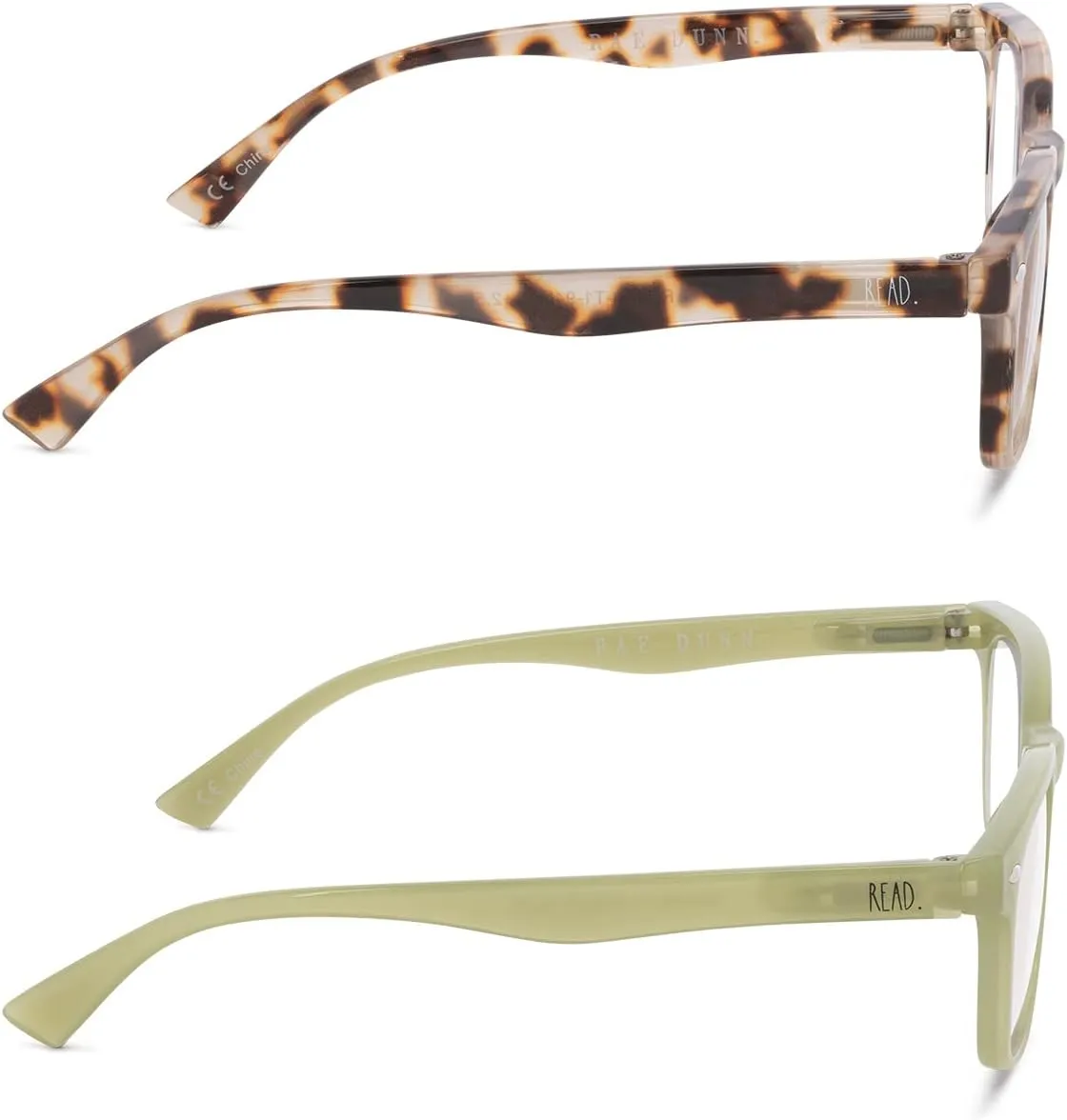 Rae Dunn "JUDY Blue Light Blocking Reading Glasses - 2 Pack w/READ MORE Signature Font Hard Case