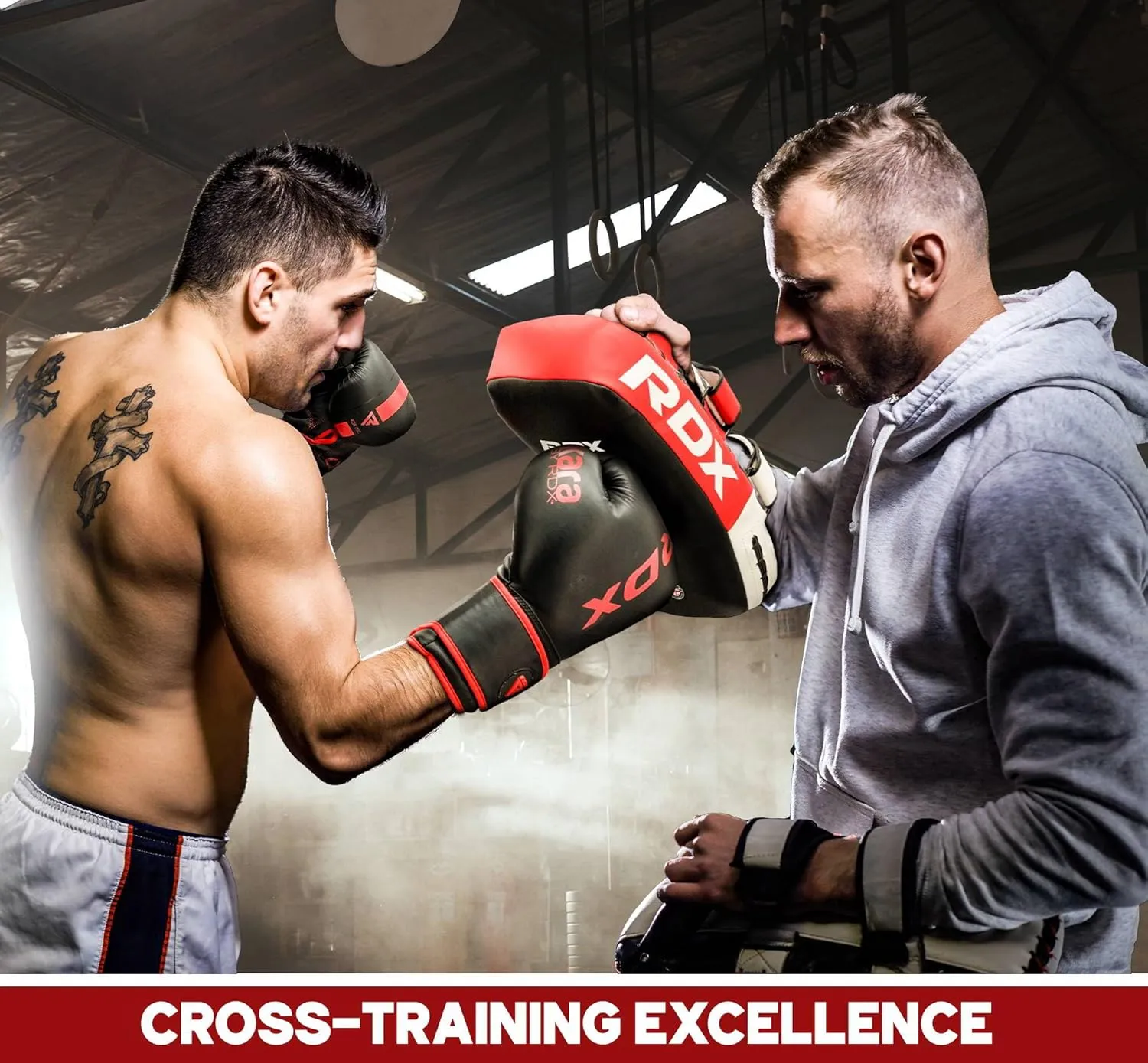 RDX Muay Thai Pad for Training, Curved Kickboxing Kicking Strike Shield, Coaching Kick Boxing, MMA, Martial Arts, Karate, Taekwondo, Punching, Foot, Knee and Elbow Target (One Pad Only)