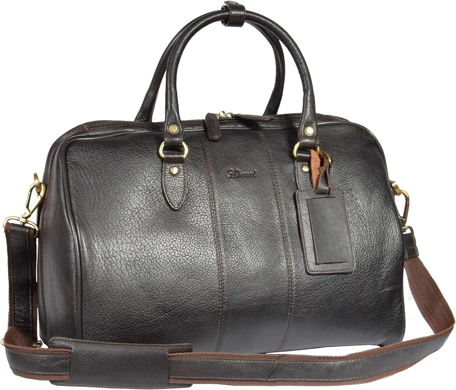 Real Leather Holdall Weekend Cabin Travel Gym Sport Duffel Casual Bag Brown A21