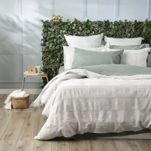 Renee Taylor Yarn Dyed Vintage Washed Cotton Quilt Cover Set - Finley