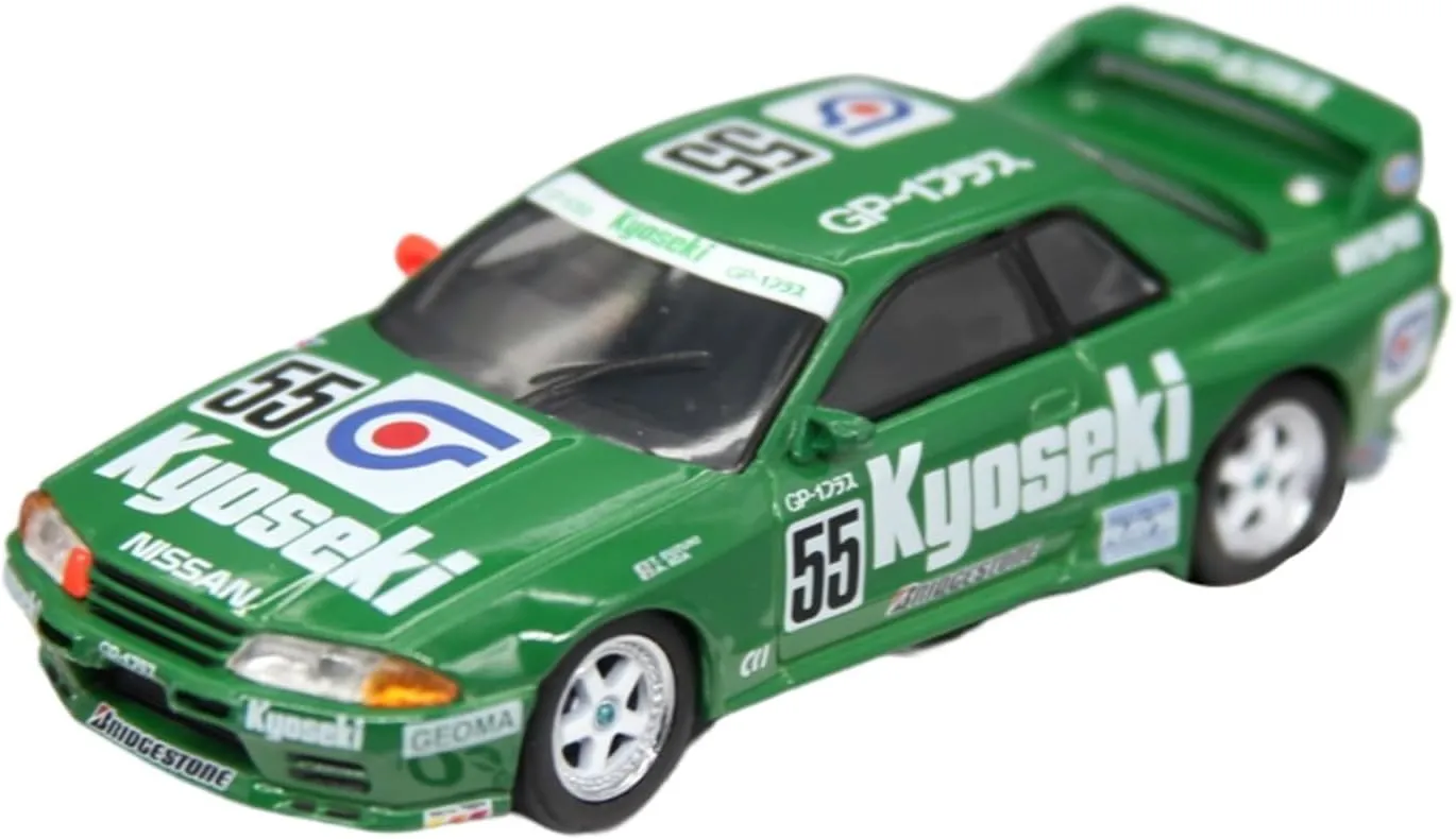 Resin Car Vehicle Model Fit for Nissan GT-R R32 1993 1 64 Alloy Racing Car Model Scale Vehicle Toy Souvenir Collection Festive Deluxe Gift(B)