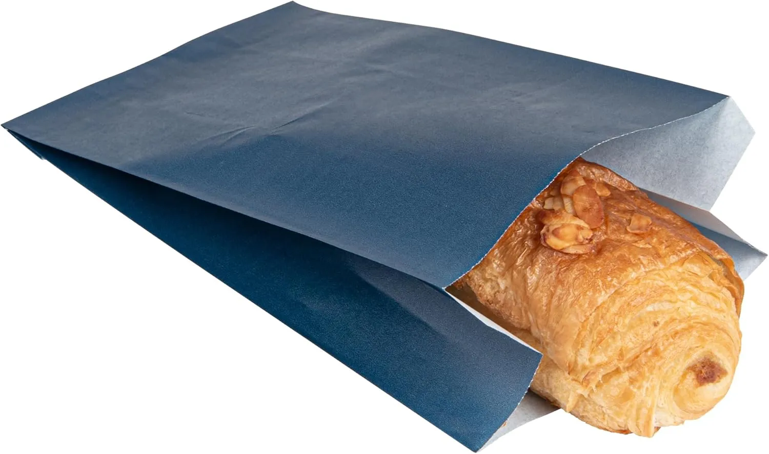 Restaurantware Bag Tek 4.9 x 3 x 8.7 Inch Paper Bags For Snacks 100 Durable French Fry Bags - Disposable Greaseproof Paper Midnight Blue Snack Bags For Popcorn Cookies Or Fries
