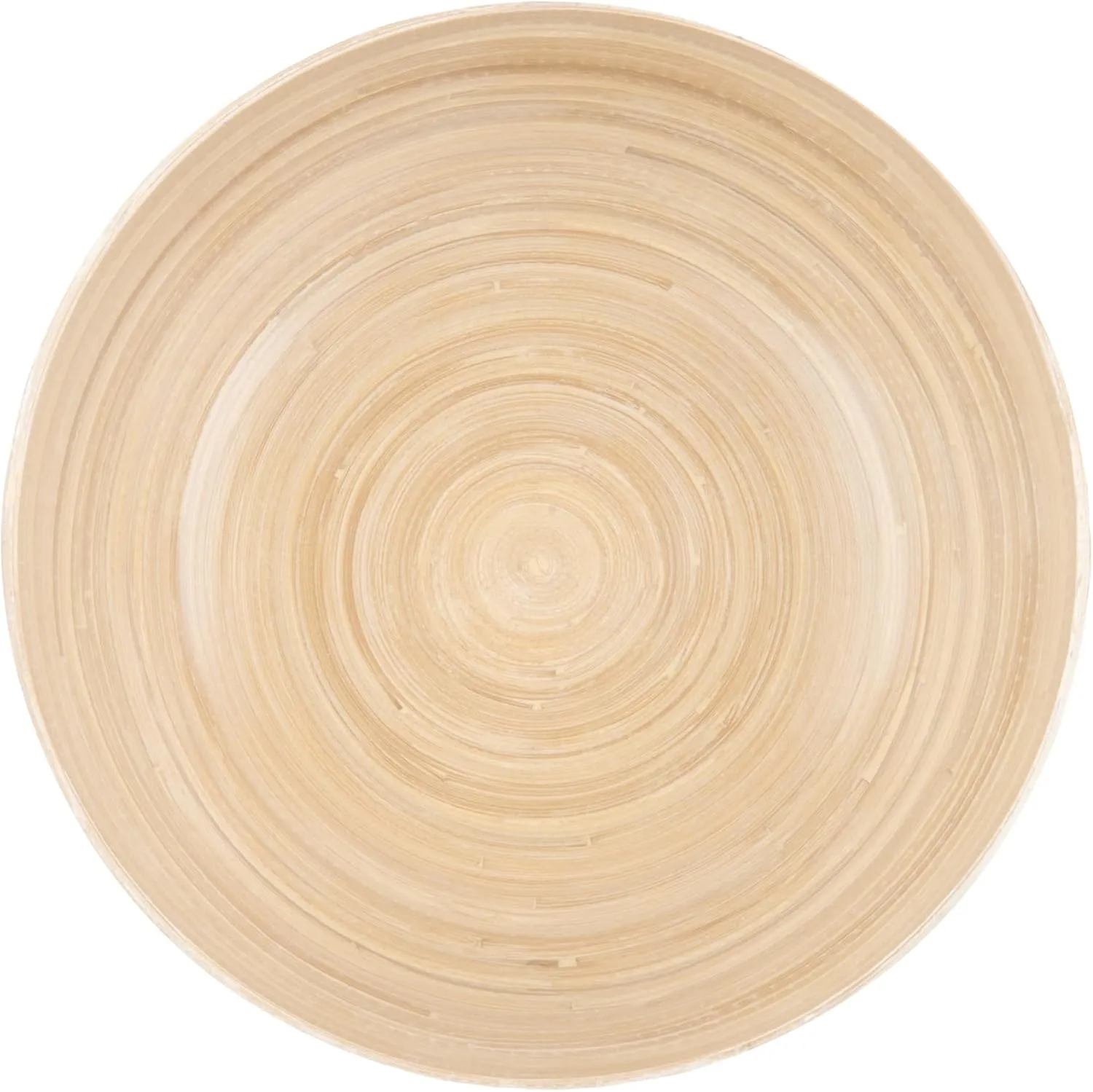 Restaurantware-Bambuddha 30 Ounce Large Salad Bowl, 1 Heavy-duty Round Salad Bowl - Sustainable, Reusable, Beige Bamboo Serving Bowl, Eggshell Print, For Serving Salads, Fruits, And Appetizers