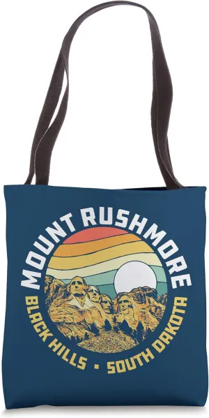 Retro Mount Rushmore National Memorial Vintage 80s Graphic Tote Bag