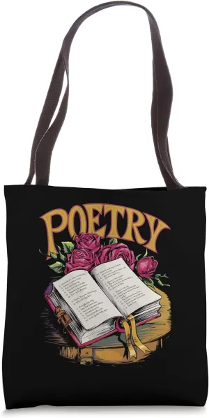 Retro Poetry Distressed Typography Design Tote Bag