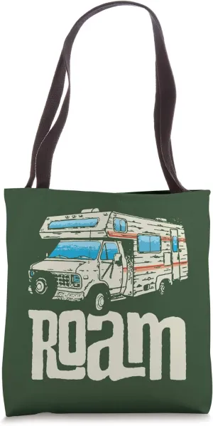 Roam! Sweet Sleeper Van RV Camper Camping & Road Trip Retro Tote Bag
