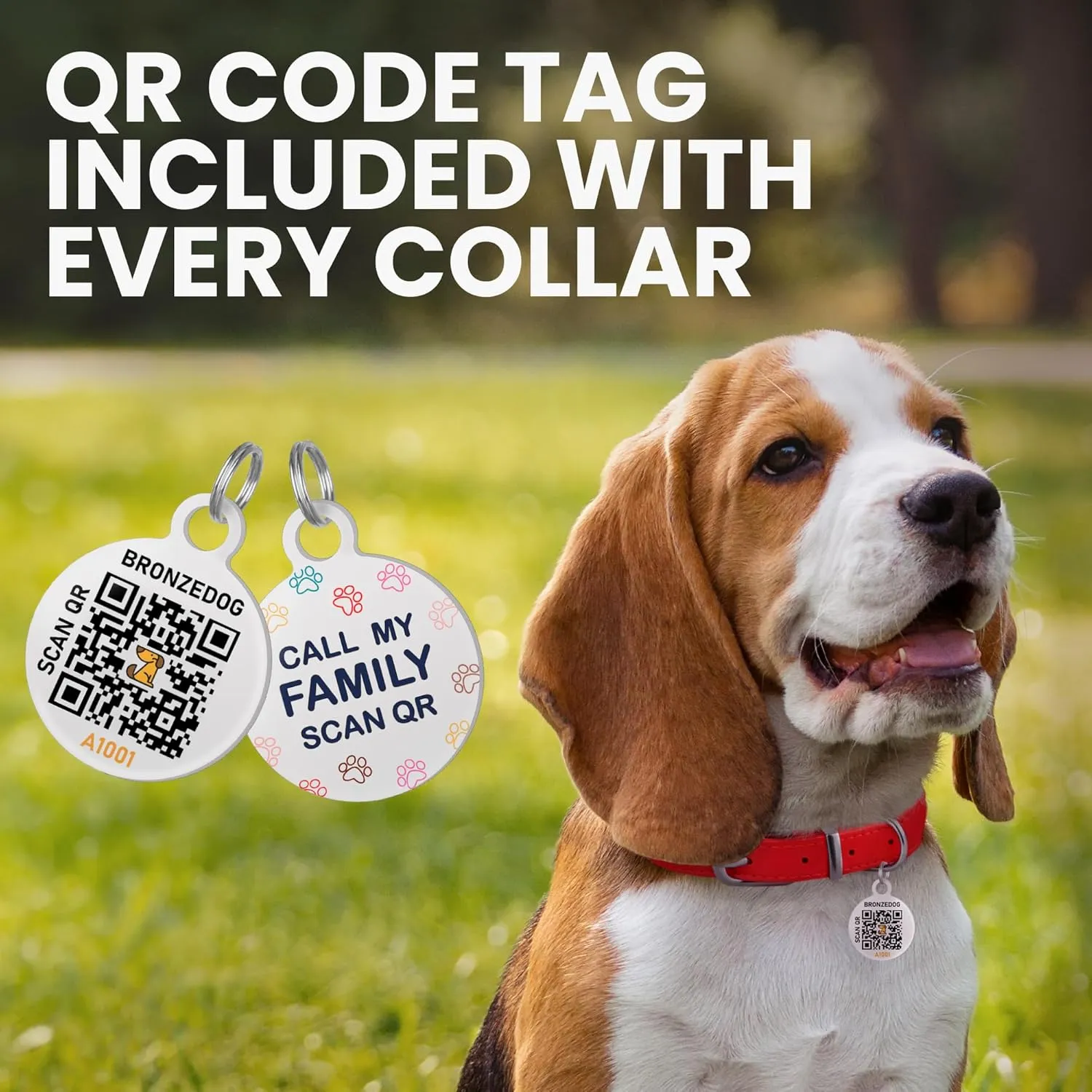 Rolled Leather Dog Collar Soft Round Collars, ID Tag for Small Medium Large Dogs (16-20 inch, Yellow)