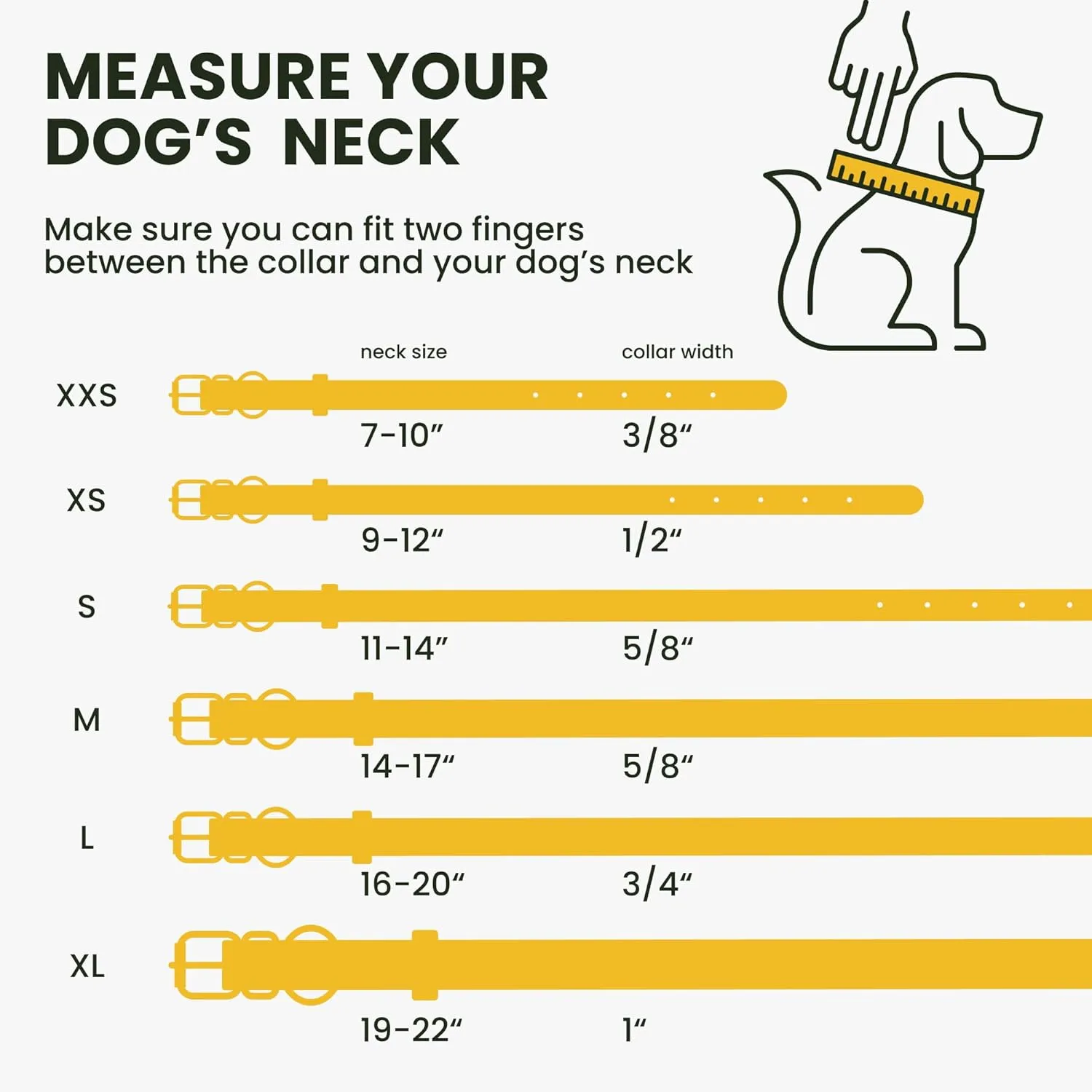 Rolled Leather Dog Collar Soft Round Collars, ID Tag for Small Medium Large Dogs (16-20 inch, Yellow)