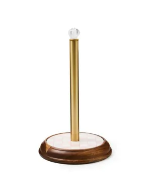 Rosy Check Wood Paper Towel Holder
