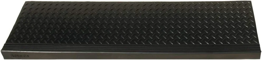 Rubber-Cal 10-104-014-6pk Diamond-Plate 10" x 36"-6 Pack Commercial Step Mats, Black