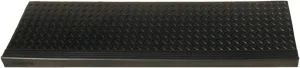 Rubber-Cal 10-104-014-6pk Diamond-Plate 10" x 36"-6 Pack Commercial Step Mats, Black