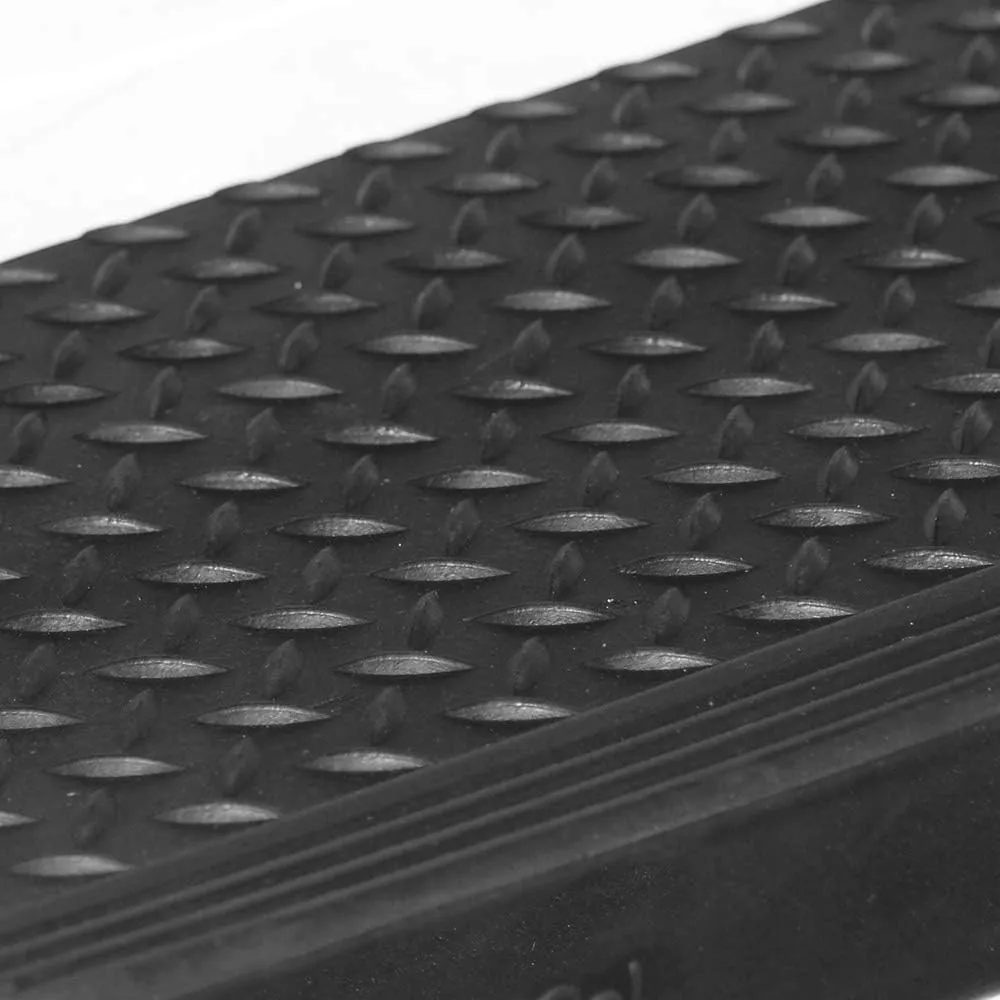 Rubber-Cal 10-104-014-6pk Diamond-Plate 10" x 36"-6 Pack Commercial Step Mats, Black