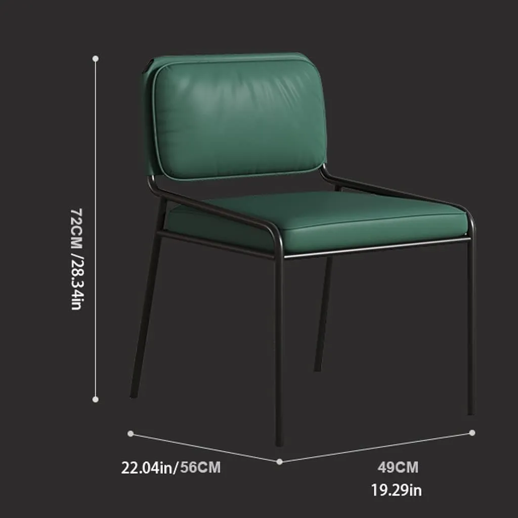 s s Minimalist Home Light Luxury Designer Leather Soft Bag Chair with Backrest Dining Room Chair Kitchen Chairs