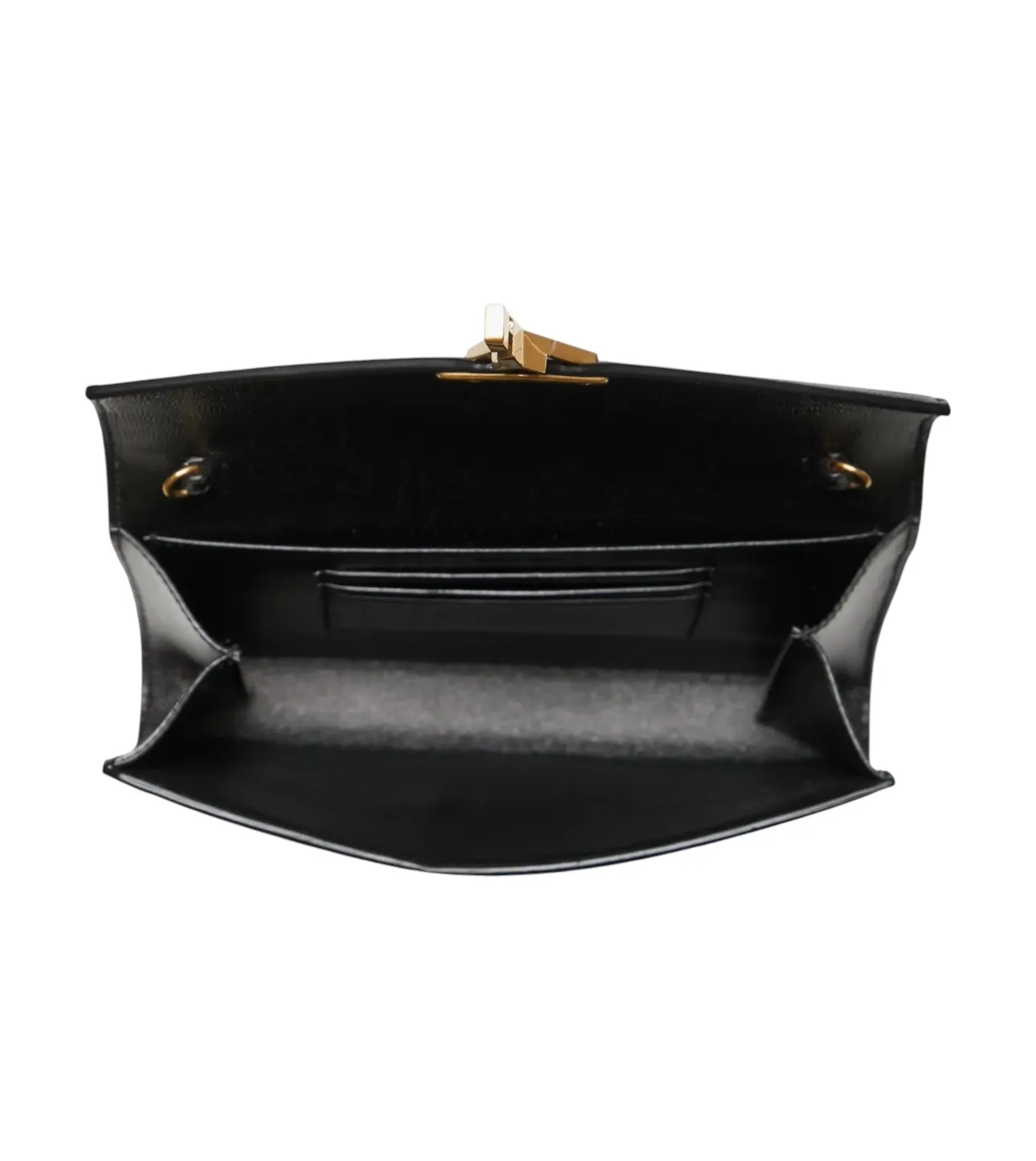 Saint Laurent Cassandre Leather Wallet on Chain