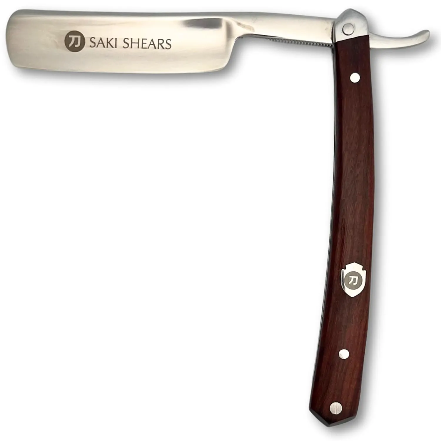Saki Shears Professional Straight Razor for Men - Barber Shaving Razor - Stainless Steel, Wood Handle and Display Box (Hagane)