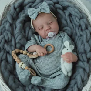 SCOM Realistic Reborn Baby Dolls - 18 Inch Silicone Baby Girl with Anatomically Correct, Real Life Lifelike Newborn Dolls with Full Body Vinyl for Kids Age 3  Gift