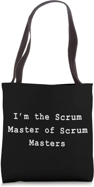 Scrum Master Lean Agile Project Management Funny PM Coach Tote Bag