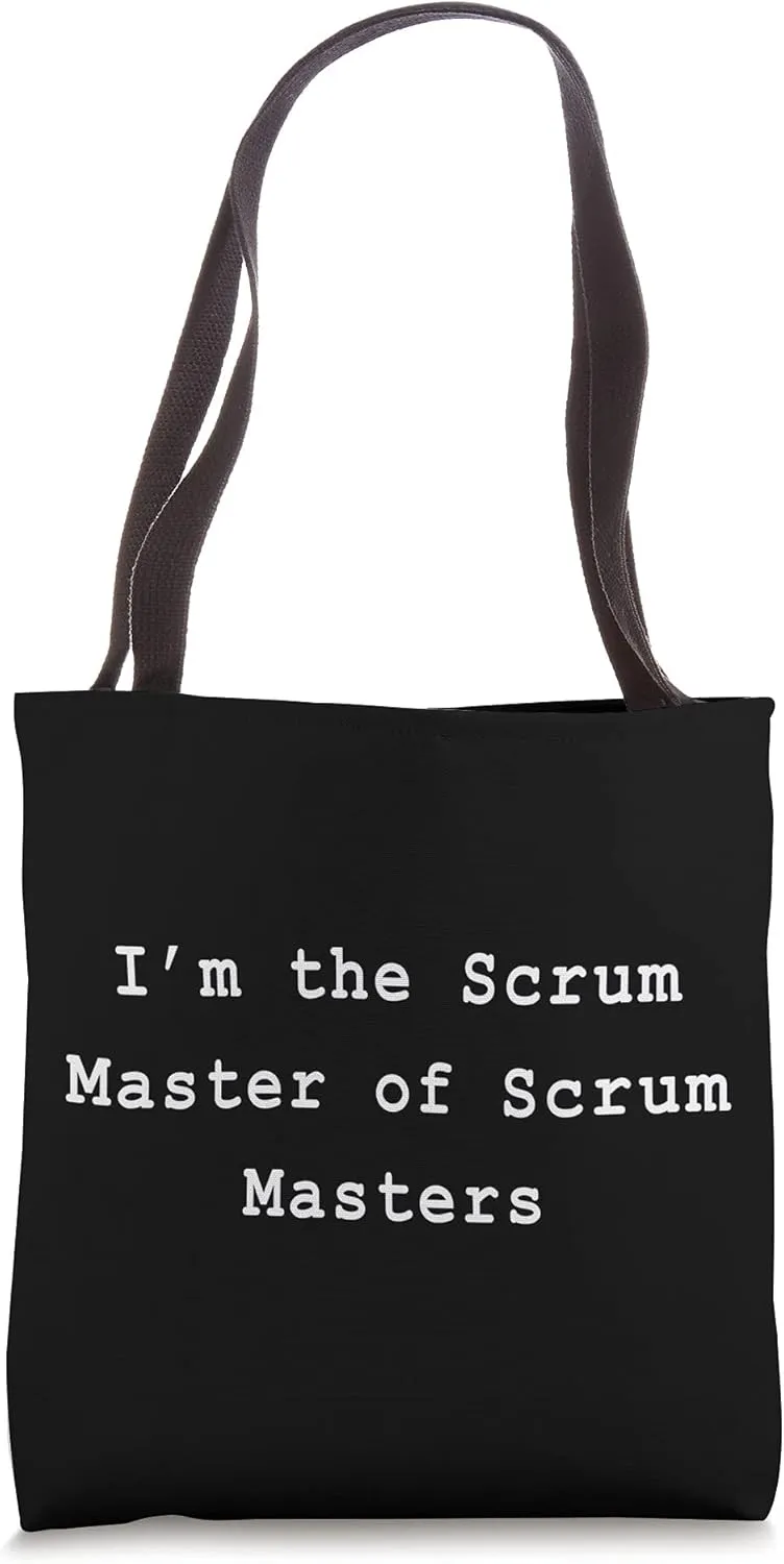 Scrum Master Lean Agile Project Management Funny PM Coach Tote Bag