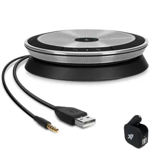 Sennheiser EPOS SP20 EXPAND Personal USB and Mobile Conferencing Speakerphone - UC Apps Zoom, Skype For Business, Meet, Webex, Speaker Connects 3.5mm Smartphone, USB via Computer, Power Adapter In Box