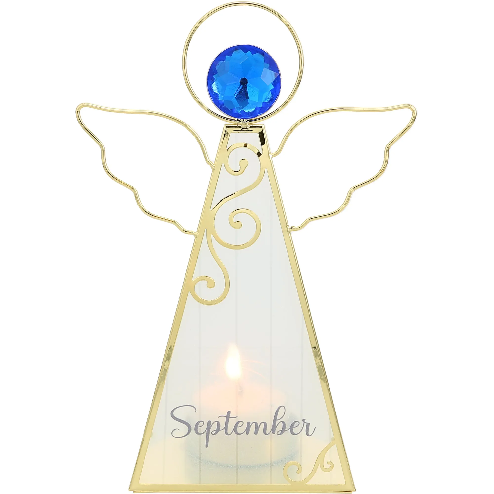 September 6.5" Monthly Angel Tea Light Holder