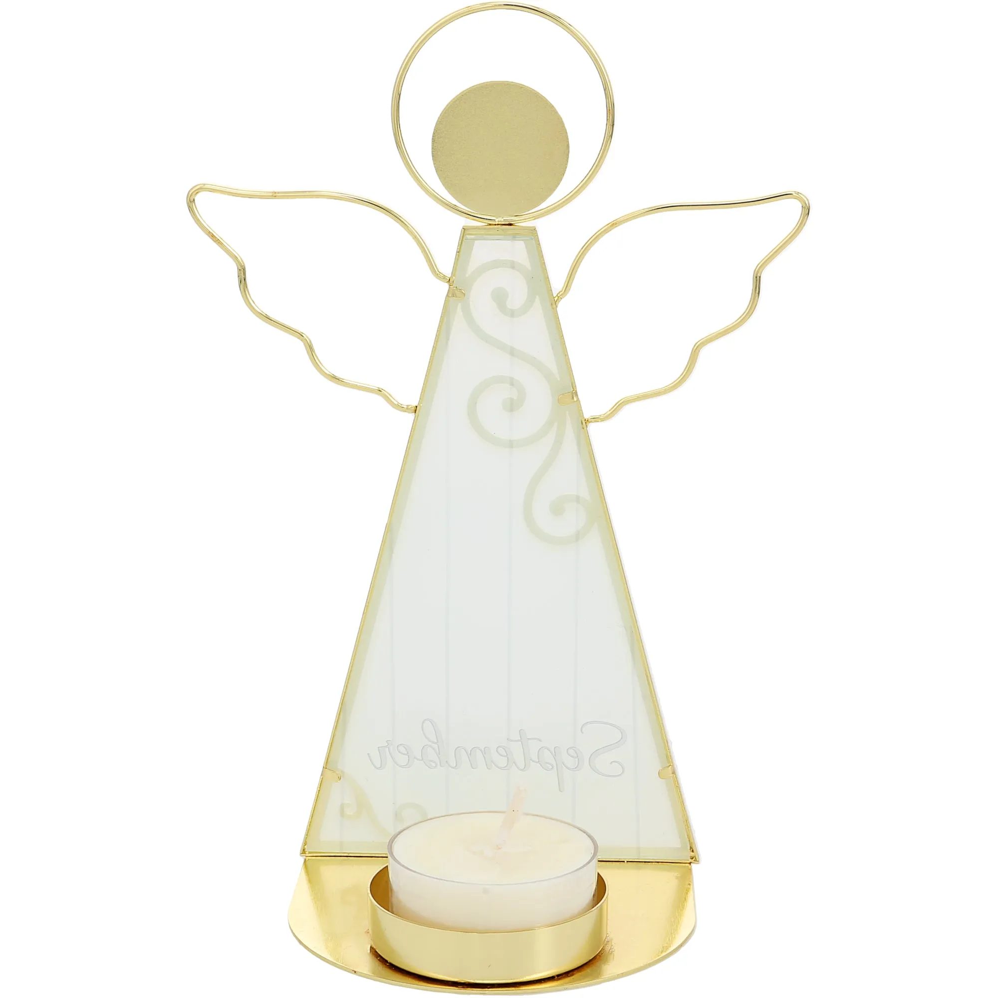 September 6.5" Monthly Angel Tea Light Holder