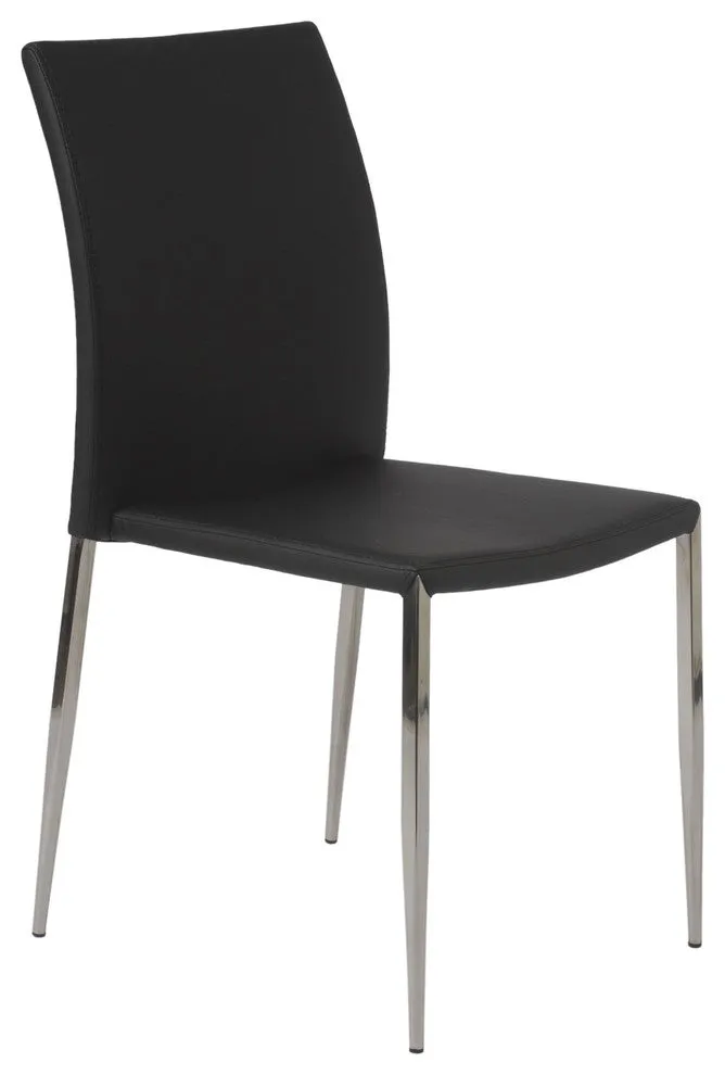 Set 4 Of Conference Giant bargain Stackable Anti-slip Leatherette Black Chair,