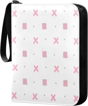 Shapes Card Binder 4 Pockets, 400 Pockets Trading Card Binder Removable Card Albums Card Holder for Games, Sports, Football, Baseball Cards