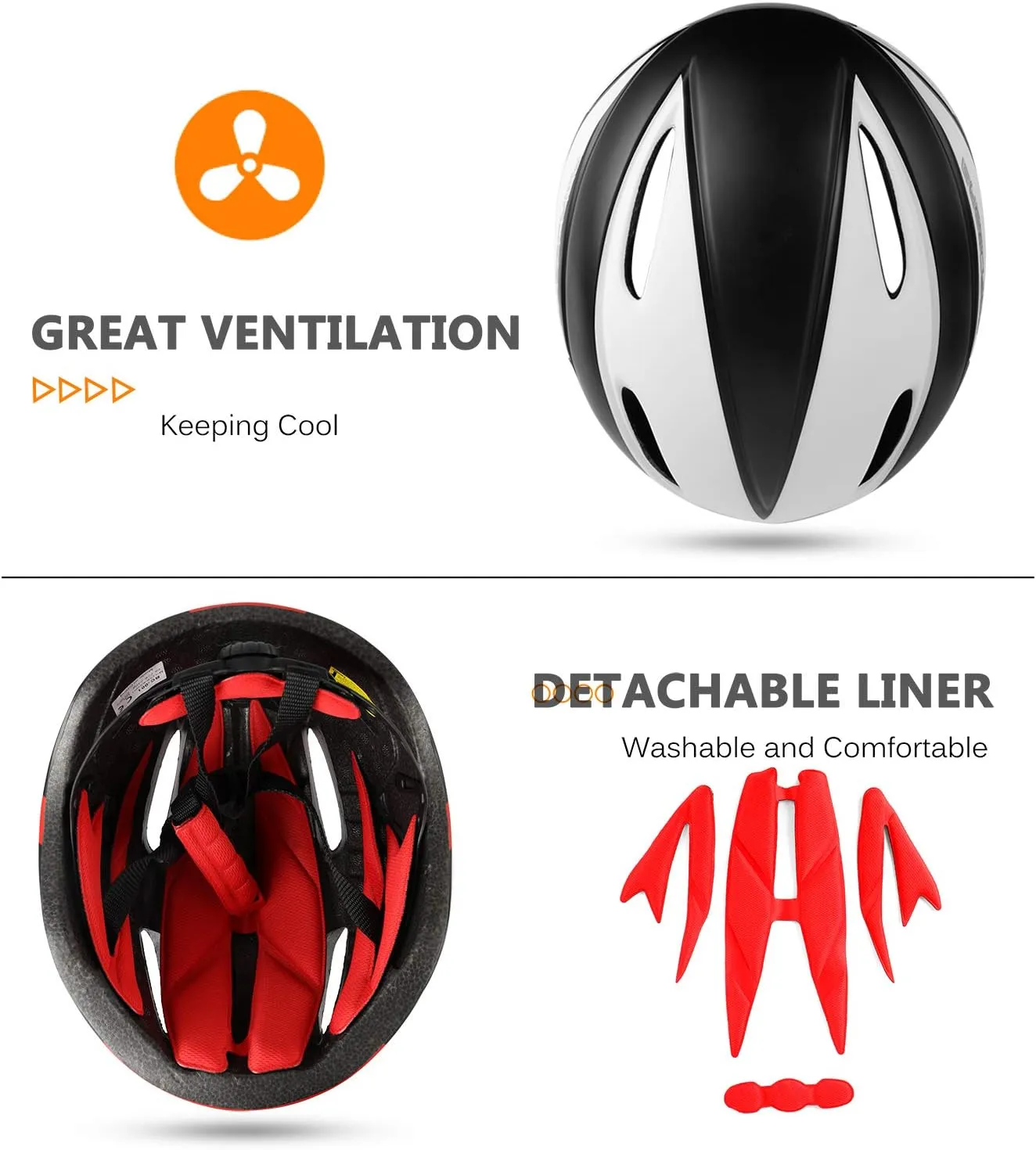 Shinmax Bike Helmet for Men Women, Bicycle Helmet with Detachable Magnetic Goggles Adjustable for Adult Road Biking Mountain Cycling Helmet (BC-001)