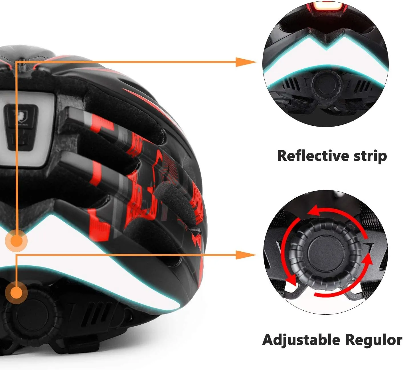 Shinmax Bike Helmet with USB Rechargeable Light & Detachable Magnetic Goggles UV Protective, Bicycle Helmet Men Women Mountain Road Adjustable Adult Cycling Helmet (WT-049)