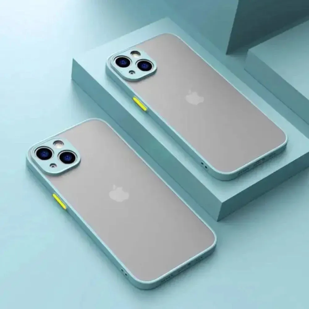 Shockproof Armor Matte Silicone Bumper Case For iPhone