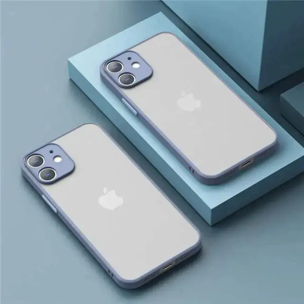Shockproof Armor Matte Silicone Bumper Case For iPhone