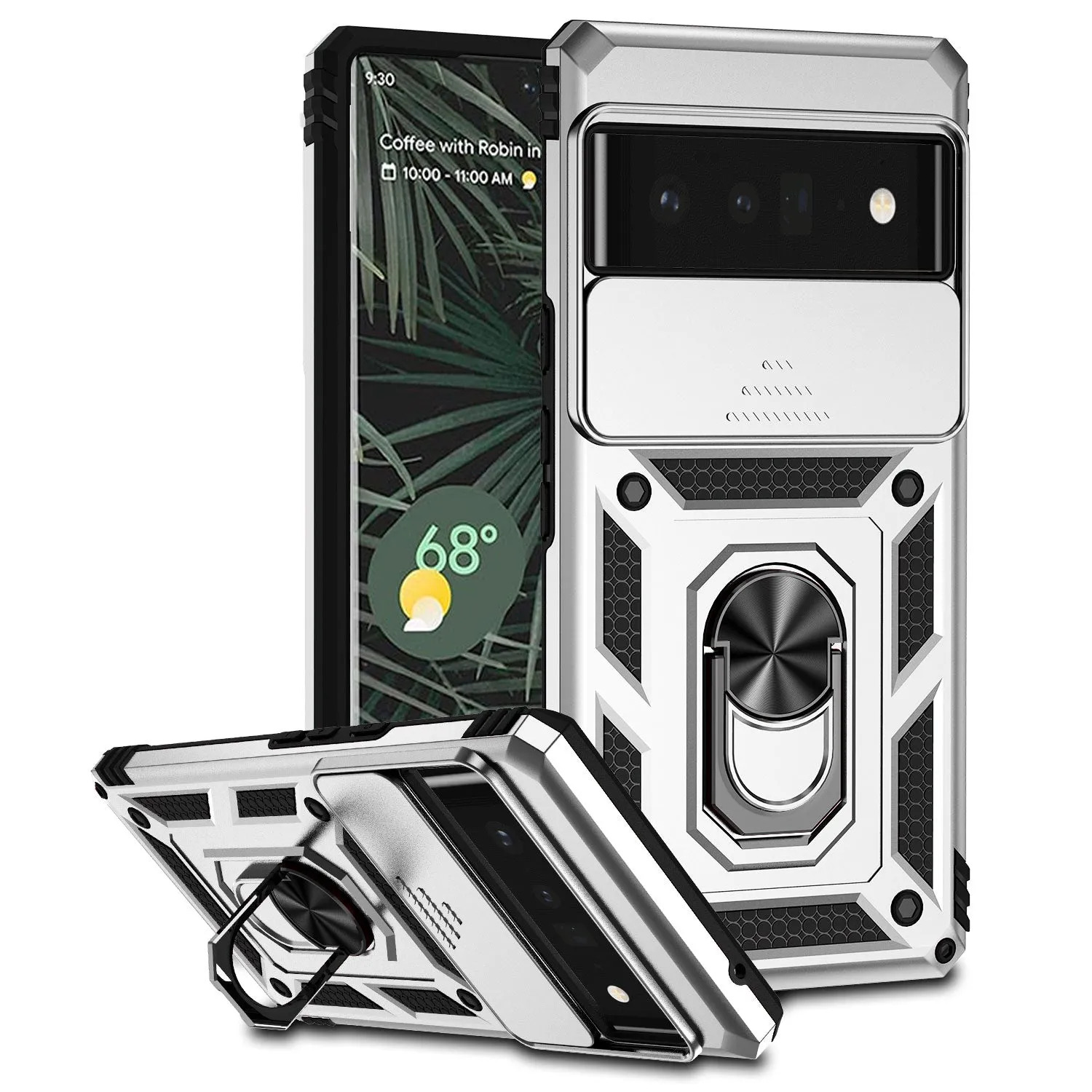 Shockproof Armor Military-Grade Case For Google Pixel With Ring Holder And Camera Protection Cover