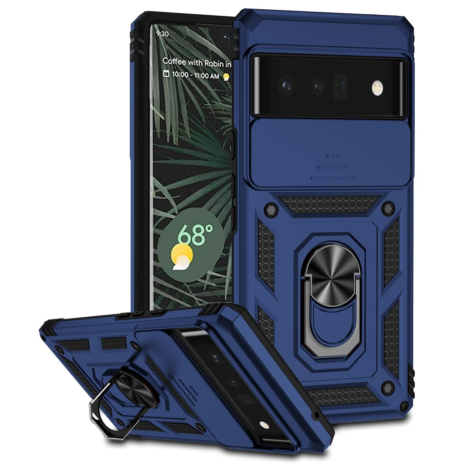 Shockproof Armor Military-Grade Case For Google Pixel With Ring Holder And Camera Protection Cover