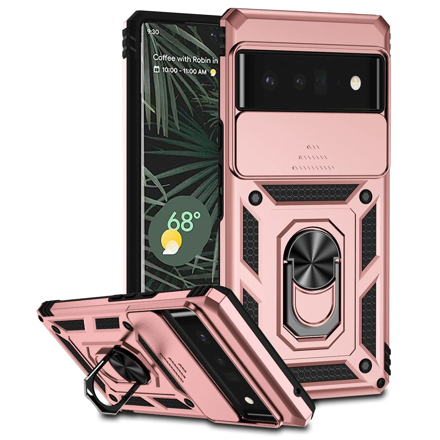 Shockproof Armor Military-Grade Case For Google Pixel With Ring Holder And Camera Protection Cover