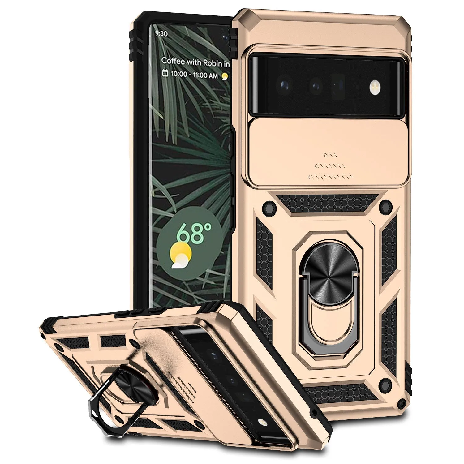 Shockproof Armor Military-Grade Case For Google Pixel With Ring Holder And Camera Protection Cover