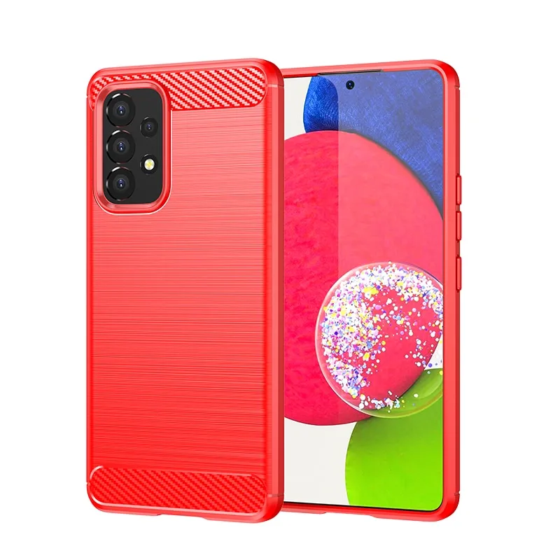 Shockproof Carbon Fiber Brushed Texture Phone Case For Samsung Galaxy A Series
