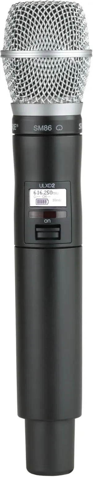 Shure ULXD2/SM86 Handheld Transmitter with SM86 Vocal Mic Capsule - for use with ULX-D Digital Wireless Microphone Systems, Receiver Sold Separately | G50 Band (ULXD2/SM86=-G50)