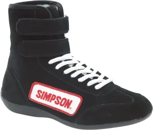 Simpson Racing 28130BK The Hightop Black Size 13 SFI Approved Driving Shoes