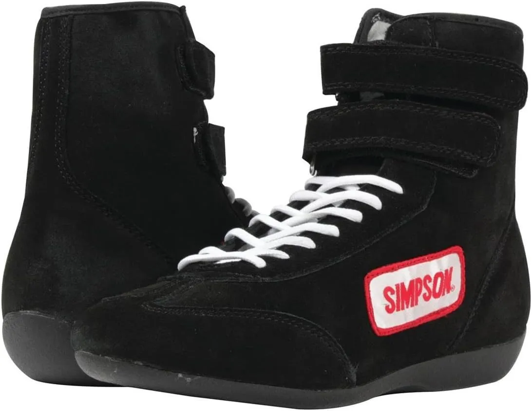 Simpson Racing 28130BK The Hightop Black Size 13 SFI Approved Driving Shoes