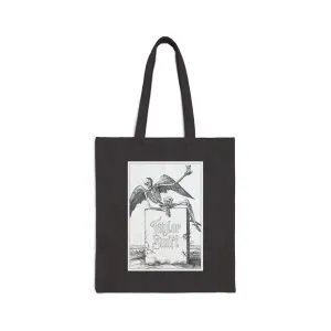 Skeleton Grave Cotton Canvas Tote Bag