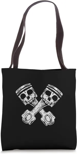 Skull Piston Tuner Car Mechanic Car Tote Bag