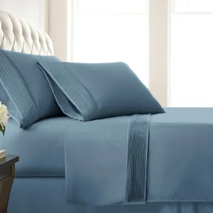 Southshore Fine Living, Inc. Deep Pocket Split King Sheet Set with 21" Deep King Fitted Sheet, 2 King Size Pillow Cases | Hotel Luxury Quality | Easy Care No-Shrink Microfiber Sheets | Coronet Blue
