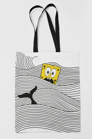 Spongebob Shark Attack Tote Bag