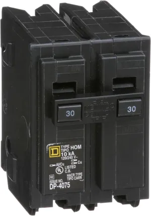 Square D by Schneider Electric Square D - HOM230CP 30-Amp Weatherproof Plug-On Circuit Breaker
