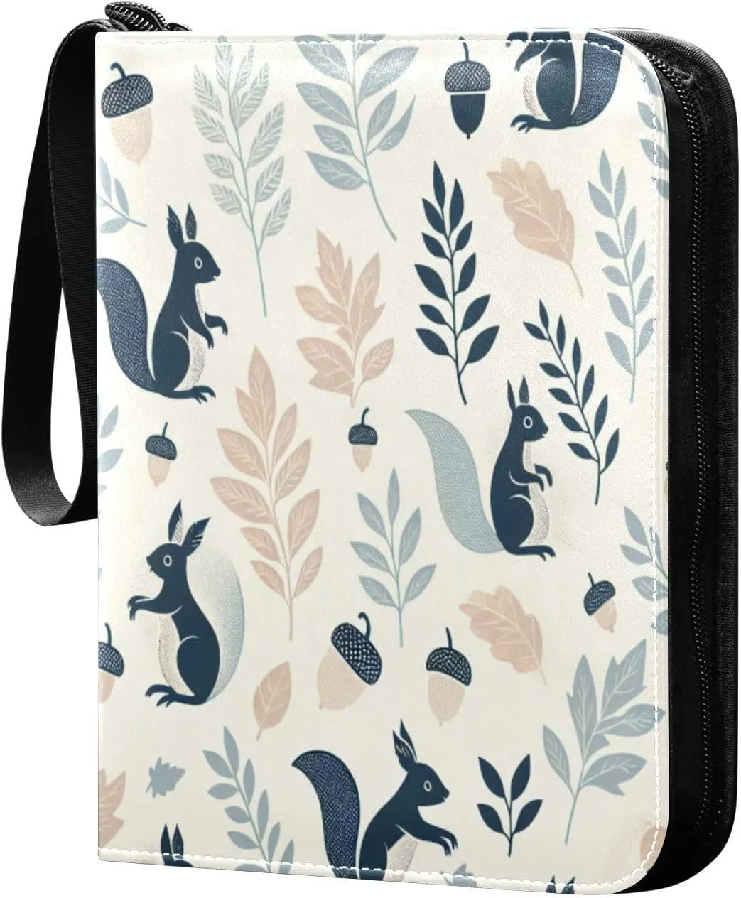 Squirrels Card Binder 4 Pockets, 400 Pockets Trading Card Binder Removable Card Albums Card Holder for Games, Sports, Football, Baseball Cards