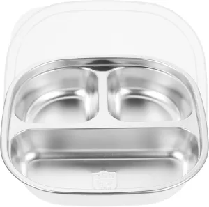 Stainless Steel Divided Food Tray - Restaurant & Kids Plates, Toddler & Camping Plates