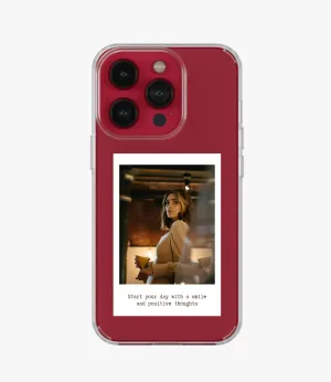 Start Day With Smile Aesthetic Polaroid Silicone Case